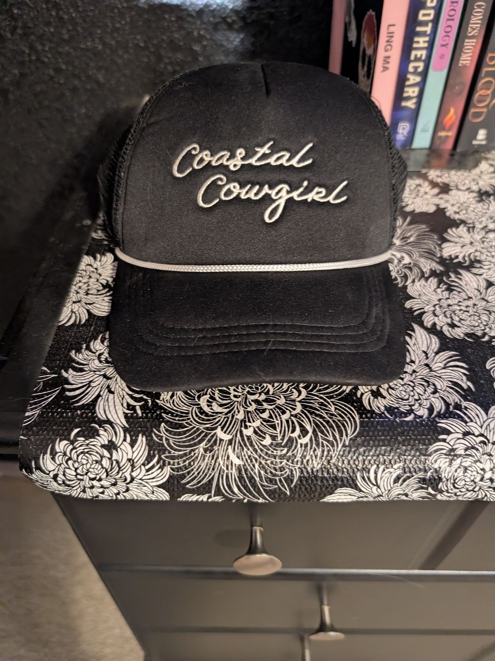No Boundaries Black Mesh Coastal Cowgirl Trucker Cap